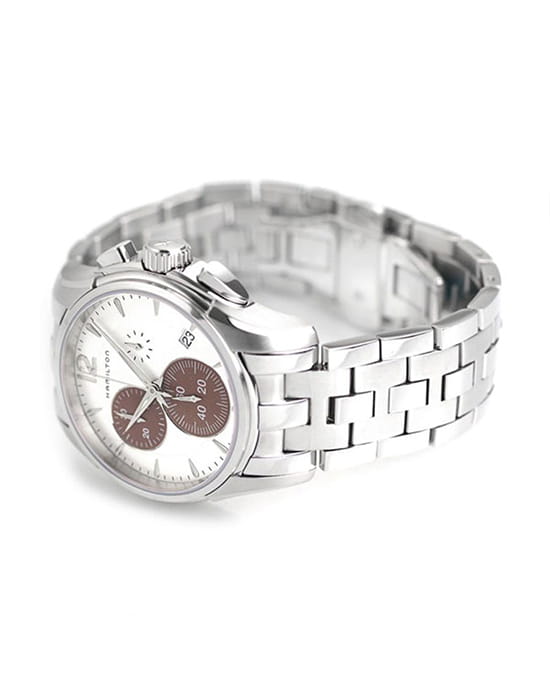 Hamilton Hamilton Jazzmaster Chrono Quartz H32612151, jazzmaster швейцария мужские часы на браслете нержавеющая сталь боковой вид