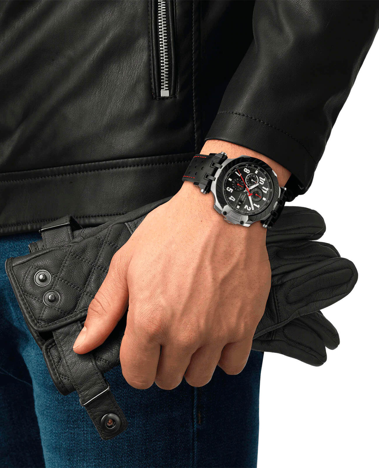 Tissot Tissot T-Race MotoGP Automatic Chronograph T115.427.27.057.00 T Race, наручные мужские часы фото под углом