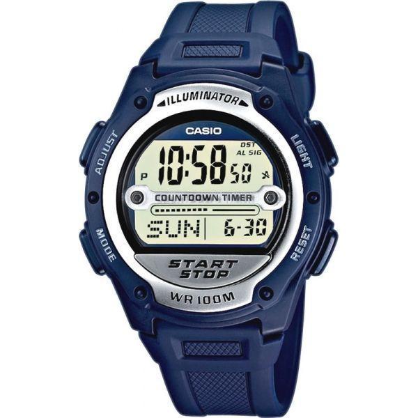 Casio Casio Illuminator W-756-2A  W-756-2A кварцевые мужские часы серый циферблат, браслет  — вид спереди