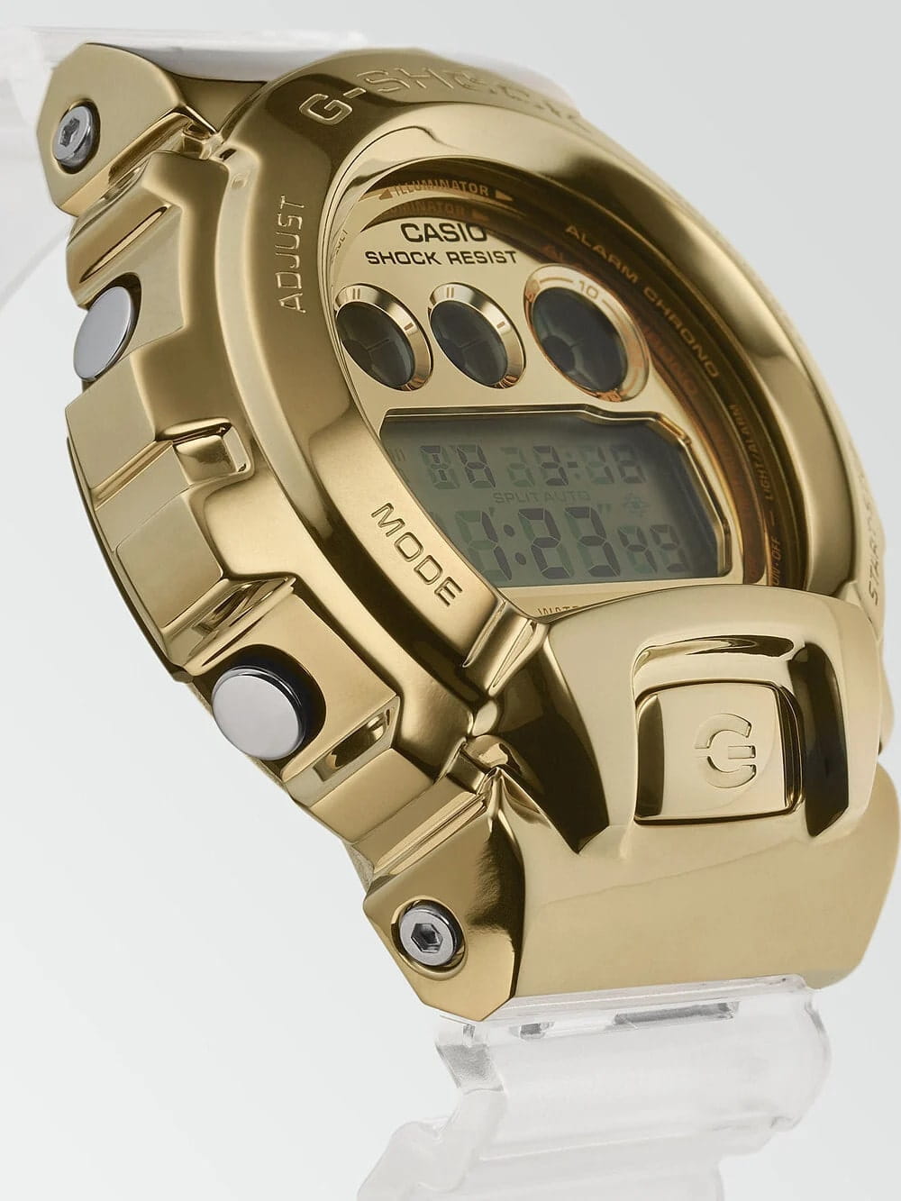 Casio Casio G-Shock GM-6900SG-9DR (GM-6900SG-9ER) электронные мужские часы часы крупный план золотой циферблата