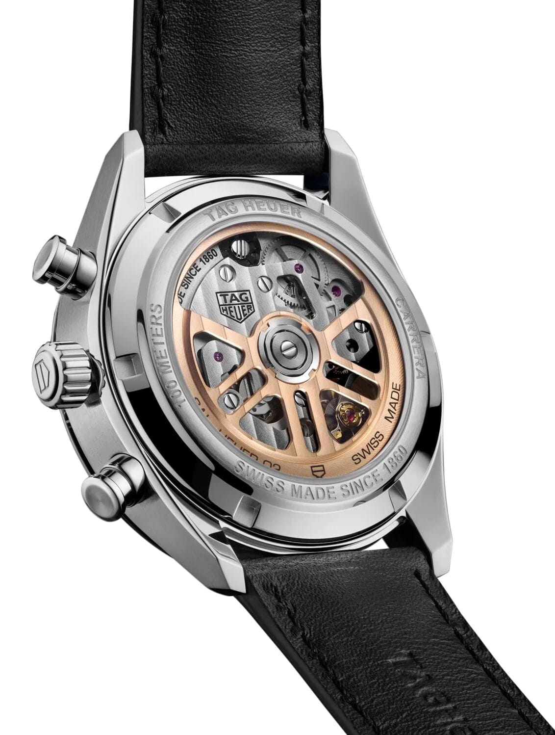 TAG Heuer TAG Heuer Carrera Chronograph CBN201C.FC6542, carrera швейцария мужские часы на браслете кожаный боковой вид