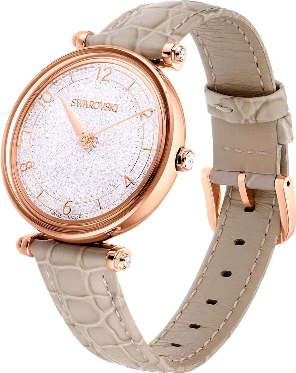 Swarovski Swarovski Crystalline Wonder 5656899,  швейцария женские часы на браслете кожаный боковой вид