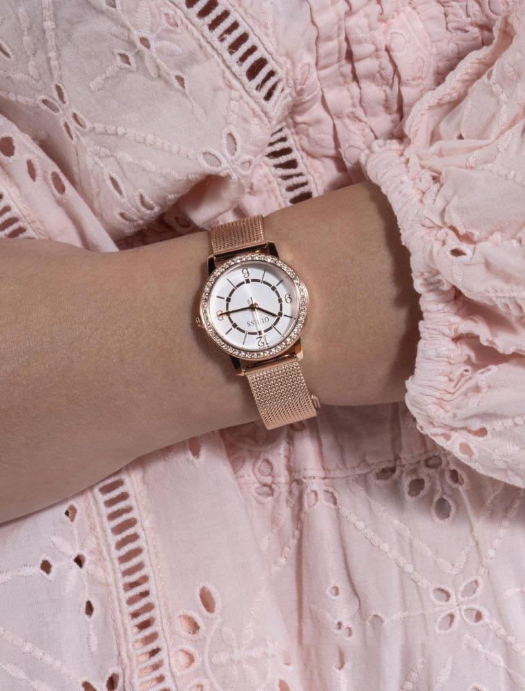 Guess Guess Melody GW0534L3 кварцевые женские часы часы крупный план серебристый циферблата