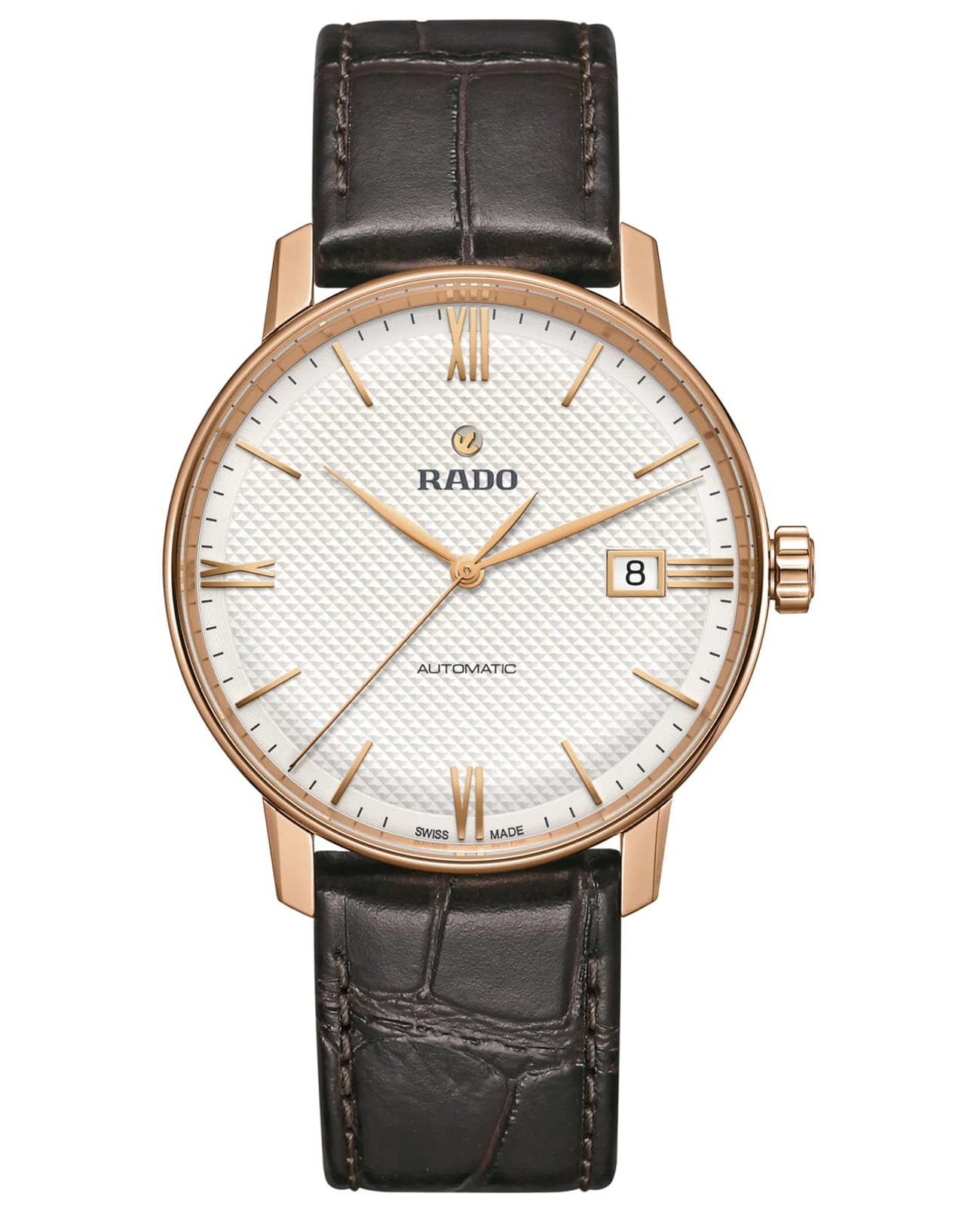 Rado Rado Coupole Classic Automatic R22861065 Classic R22861065 механические мужские часы шампань циферблат, браслет кожаный — вид спереди