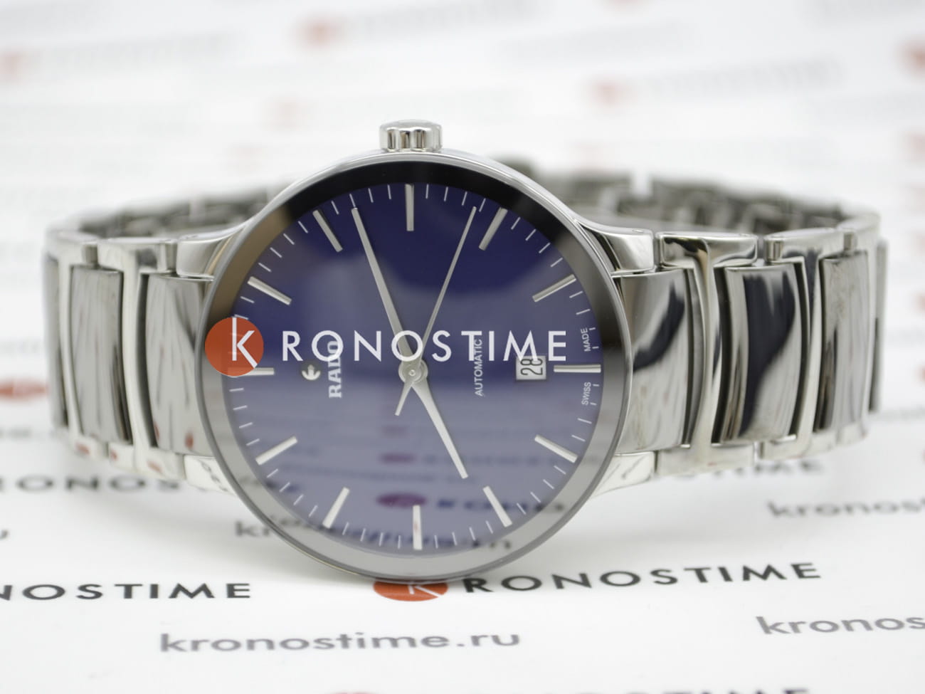 Rado Rado Centrix Automatic R30010202 мужские часы синий циферблат на запястье