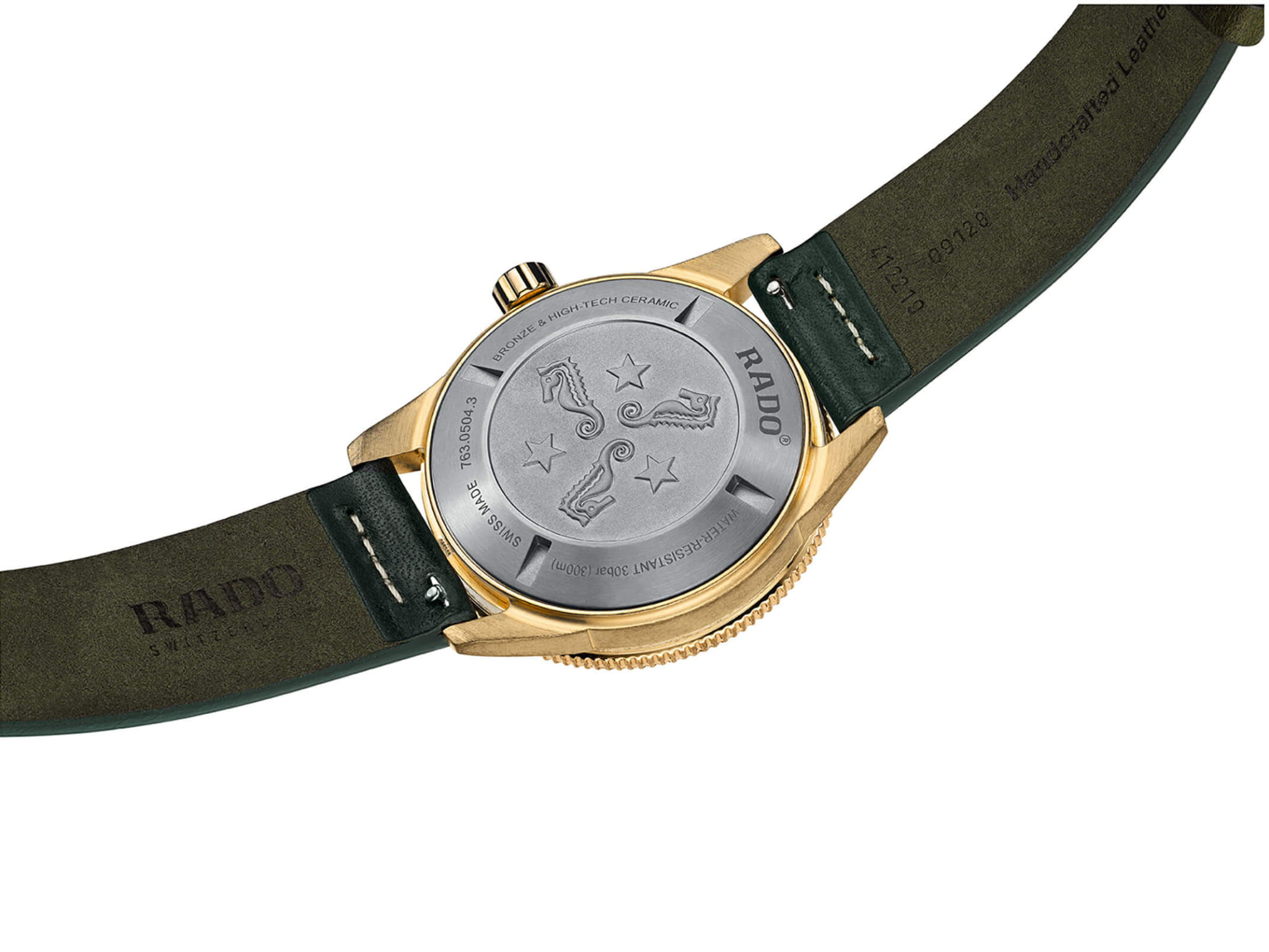Rado Rado Captain Cook Automatic Bronze R32504315 мужские часы зеленый циферблат на запястье
