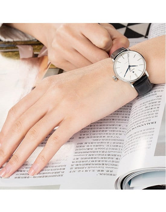 Rado Rado Coupole Classic Automatic R22862045, coupole швейцария женские часы на браслете кожаный боковой вид