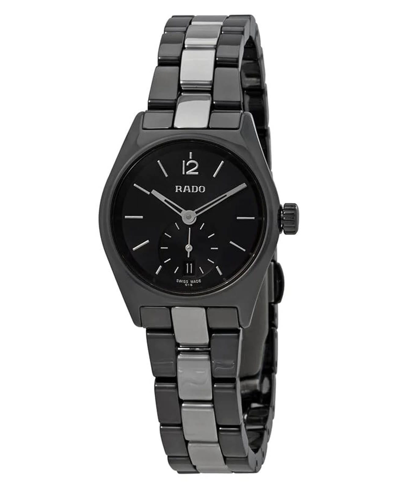 Rado Rado Specchio R27084157  R27084157 кварцевые женские часы черный циферблат, браслет титановый — вид спереди