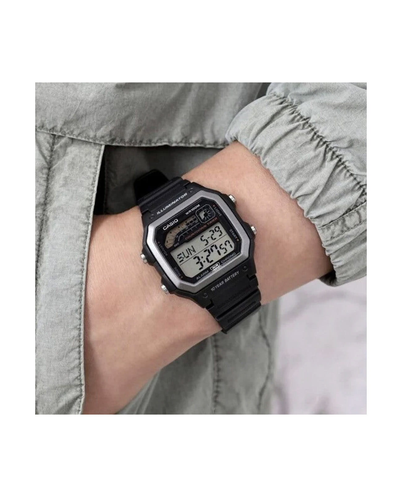 Casio Casio Collection WS-1600H-1AVEF , наручные мужские часы фото под углом