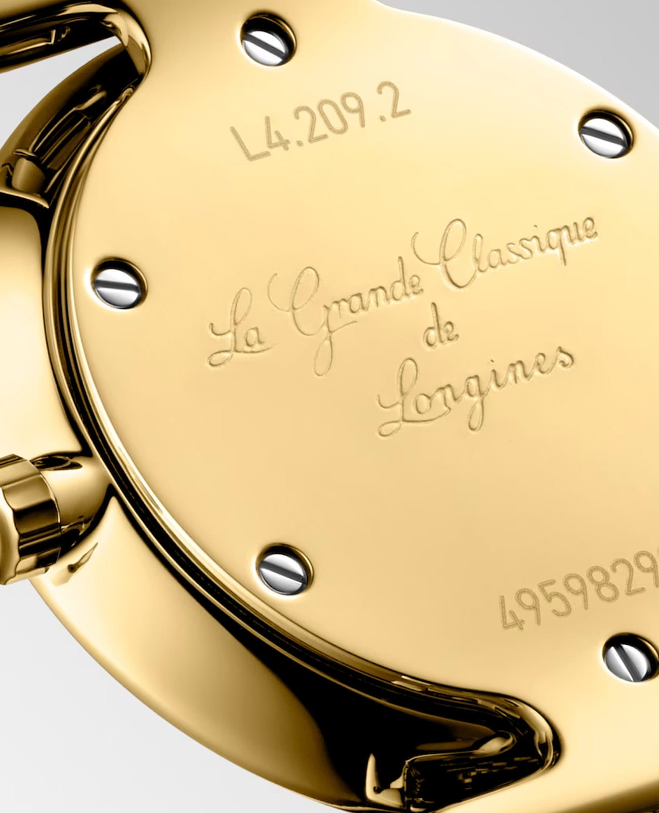 Longines Longines La Grande Classique L4.209.2.37.8 женские часы золотой циферблат на запястье