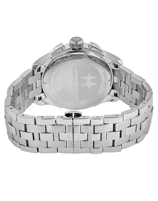 Hamilton Hamilton Jazzmaster Chrono Quartz H32612141, jazzmaster швейцария мужские часы на браслете нержавеющая сталь боковой вид