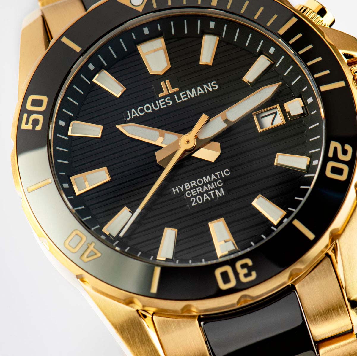 Jacques Lemans Jacques Lemans Hybromatic 1-2222D мужские часы черный циферблат на запястье