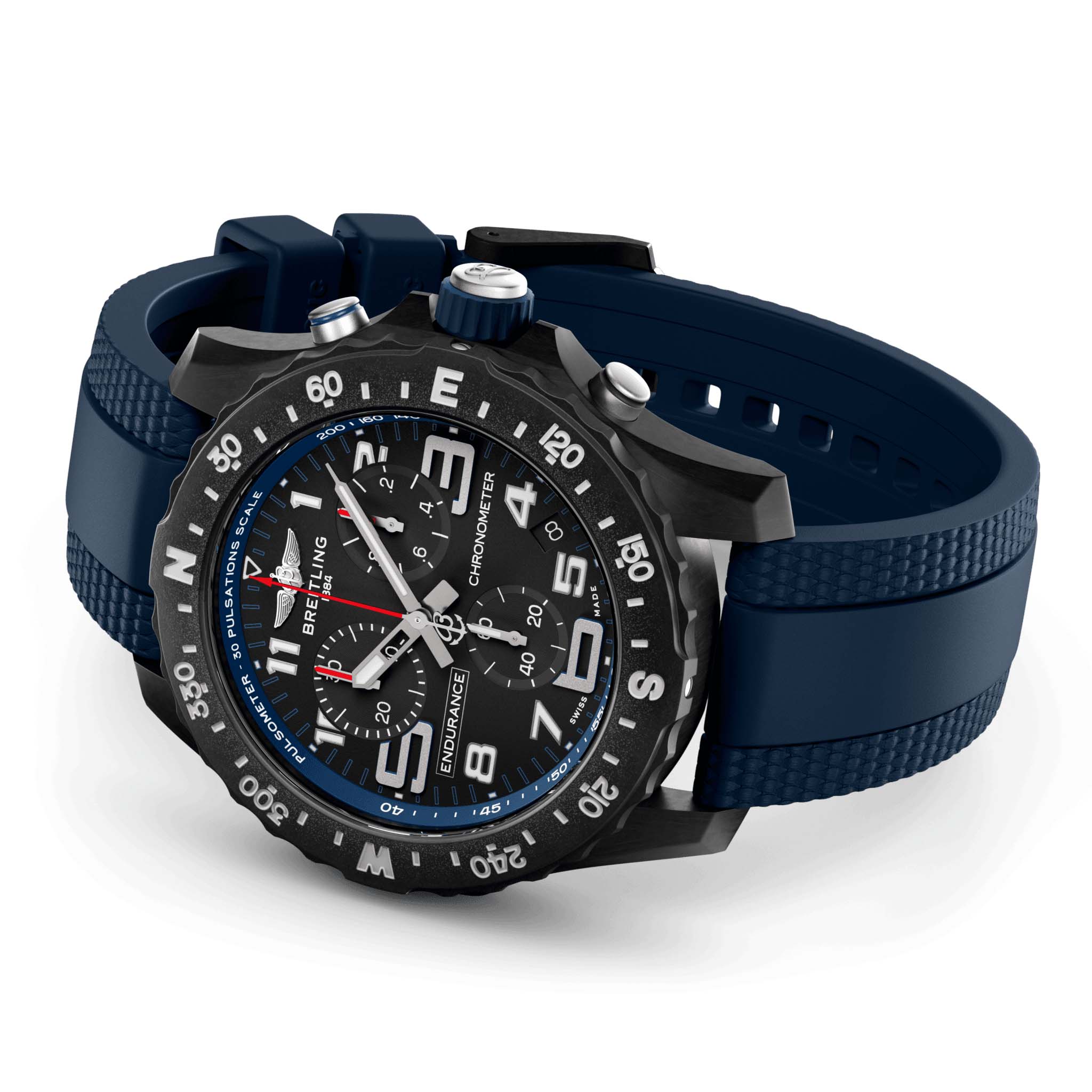 Breitling Breitling Endurance Pro 44 X82310D51B1S2, professional швейцария мужские часы на браслете каучук боковой вид