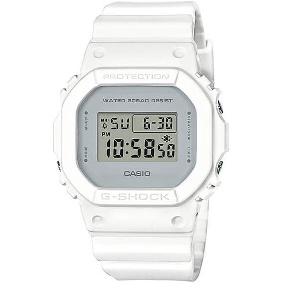 Casio Casio G-Shock DW-5600CU-7E DW-5600 DW-5600CU-7E электронные мужские часы серый циферблат, браслет пластик — вид спереди
