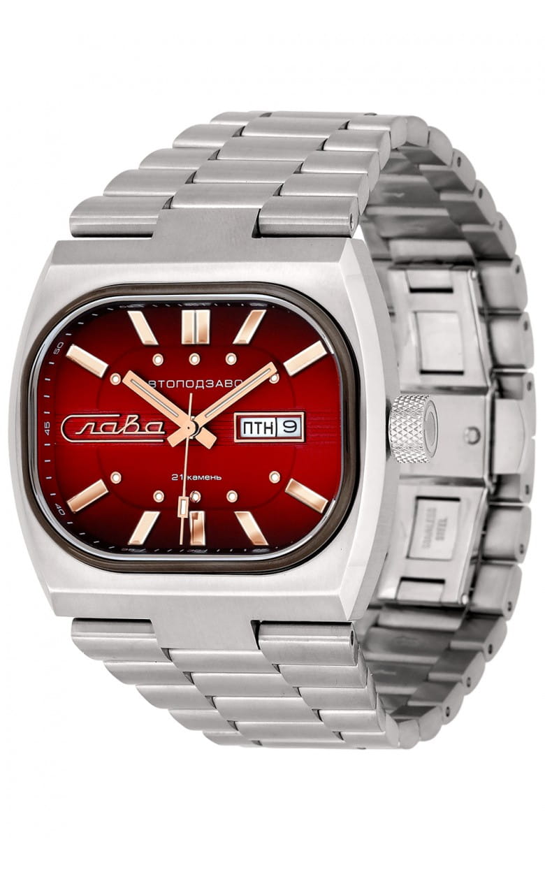 Оригинальные часы Слава Слава Телевизор 3042707/100-8205 механические калибр механизма miyota 8205 общий вид