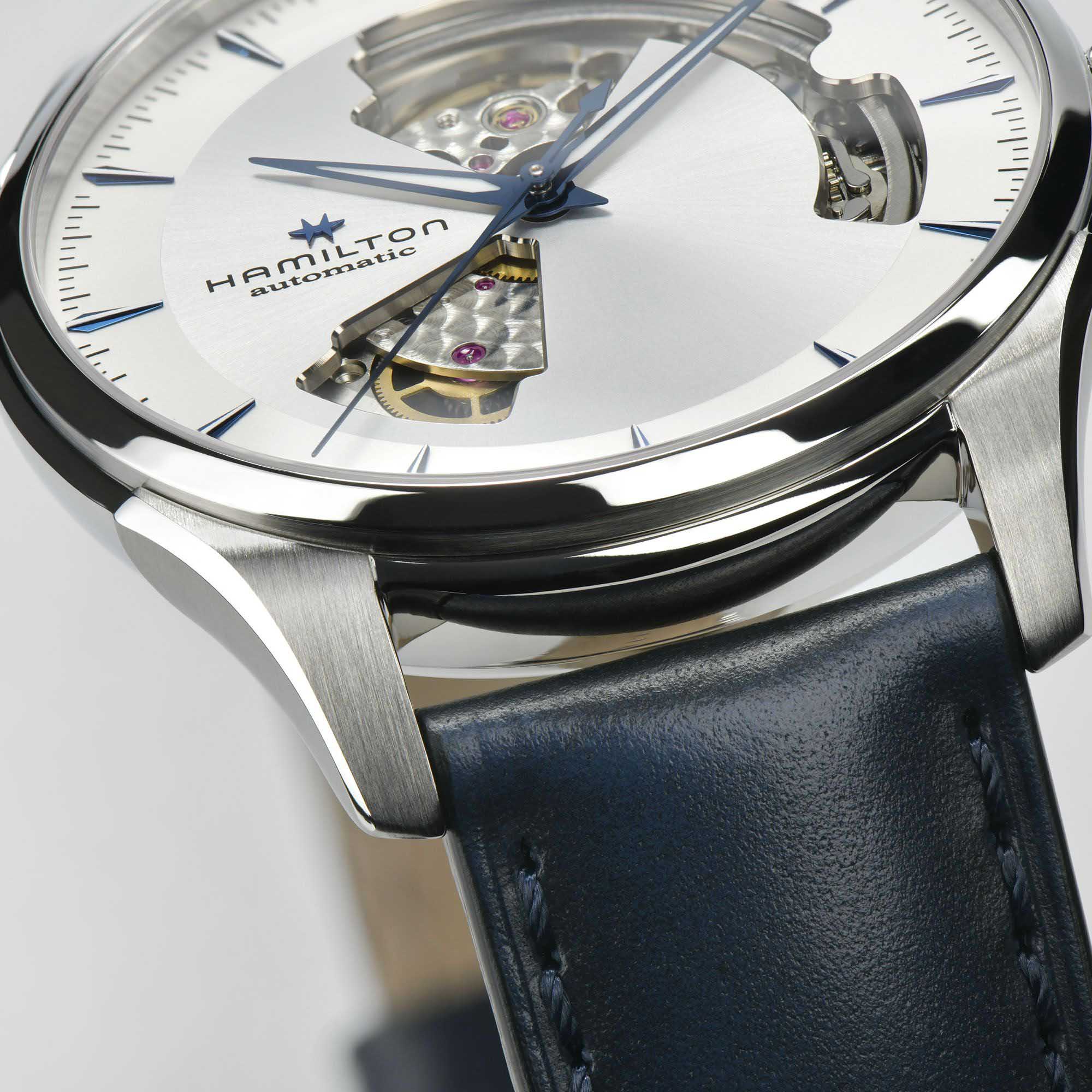 Hamilton Hamilton Jazzmaster Open Heart Auto H32675650  — детали корпуса и кожаный