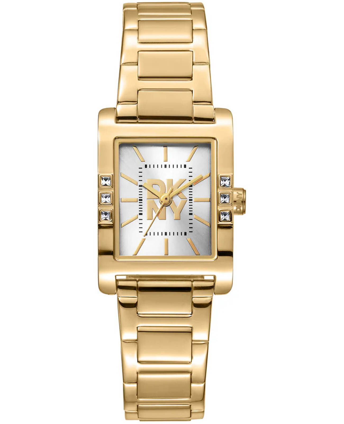 DKNY DKNY Westside Glitz DK1L008M0065  DK1L008M0065 кварцевые женские часы серебристый циферблат, браслет нержавеющая сталь с ip-покрытием — вид спереди