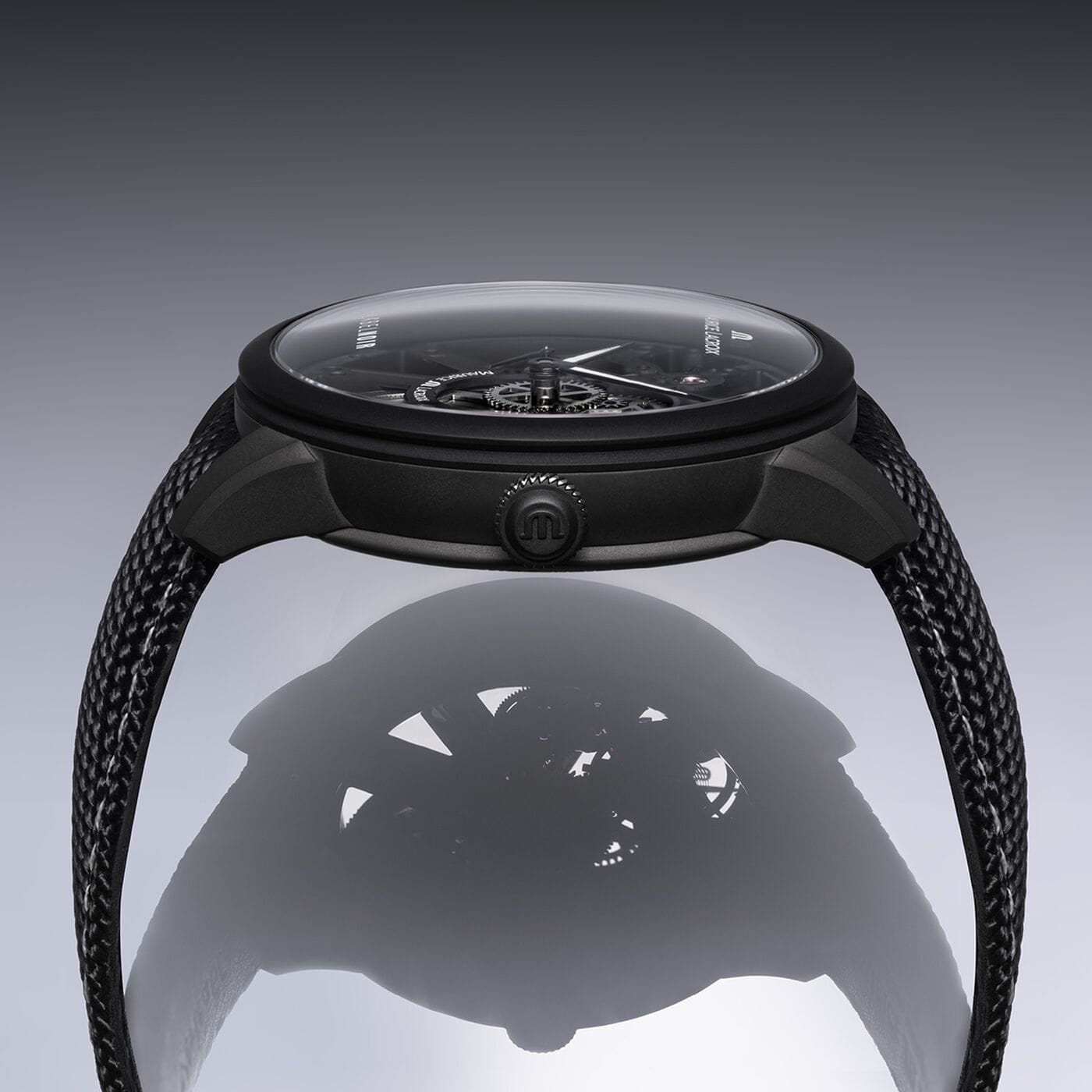 Maurice Lacroix Maurice Lacroix Masterpiece Skeleton Label Noir MP7228-DLB04-090-2 , наручные мужские часы фото под углом