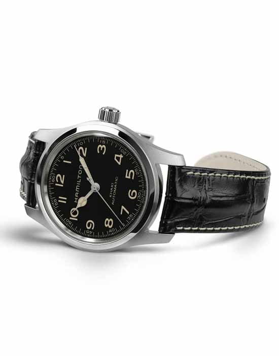 Hamilton Hamilton Khaki Field Murph Auto H70605731 механические мужские часы часы крупный план черный циферблата