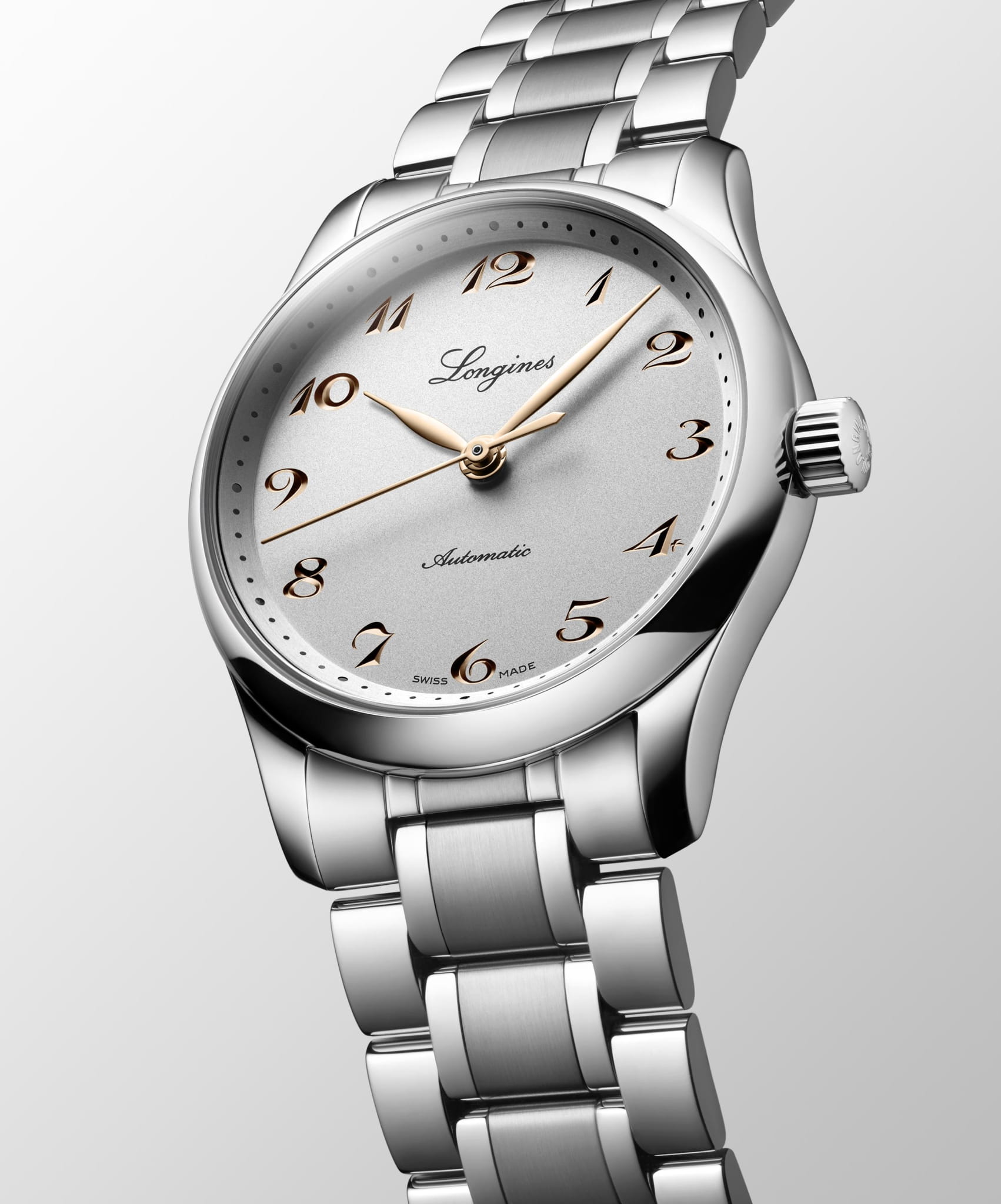 Longines Longines Master Collection l2.357.4.70.6 женские часы белый циферблат на запястье