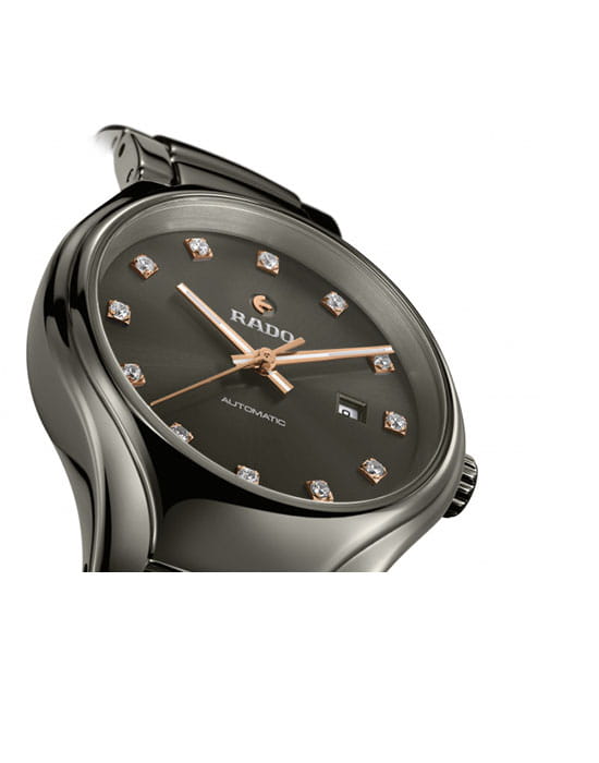 Rado Rado True Automatic Diamonds R27243732, true швейцария женские часы на браслете плазменная керамика боковой вид