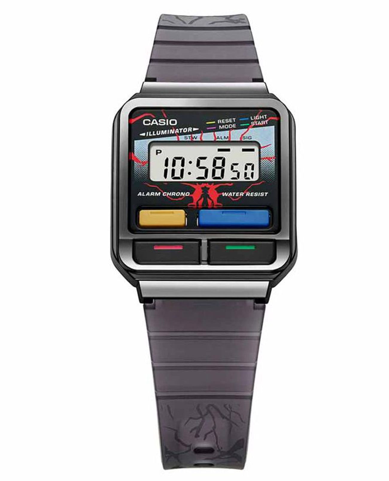 Casio Casio Vintage A120WEST-1AER  A120WEST-1AER кварцевые мужские часы  циферблат, браслет нержавеющая сталь с ip-покрытием — вид спереди