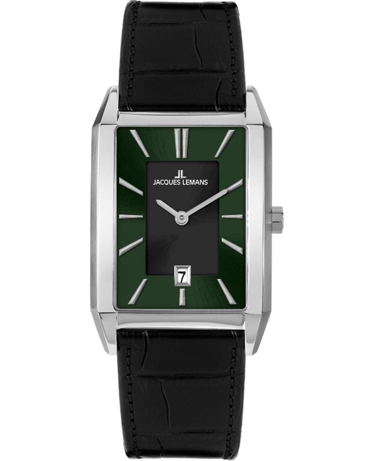 Jacques Lemans Jacques Lemans Torino 1-2159D  1-2159D кварцевые мужские часы  циферблат, браслет кожаный — вид спереди