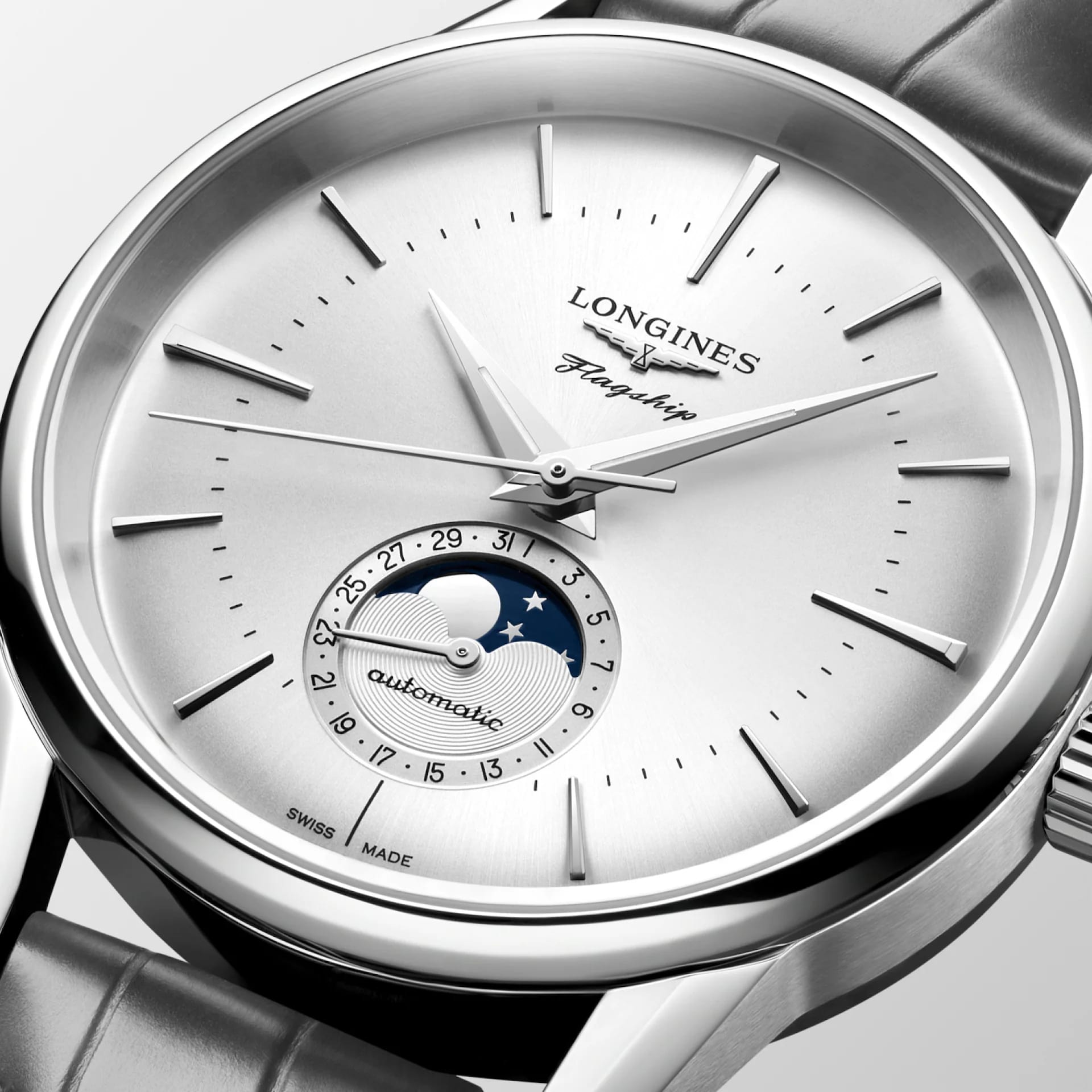 Longines Longines Flagship Heritage L4.815.4.72.2 , наручные мужские часы фото под углом