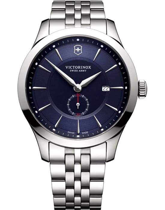 Victorinox Victorinox Alliance Large 44 241763  241763 кварцевые мужские часы синий циферблат, браслет нержавеющая сталь 316l — вид спереди