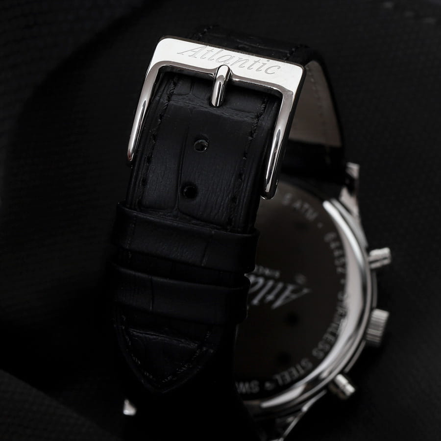 Atlantic Atlantic Seabase 64452.41.68 мужские часы черный циферблат на запястье