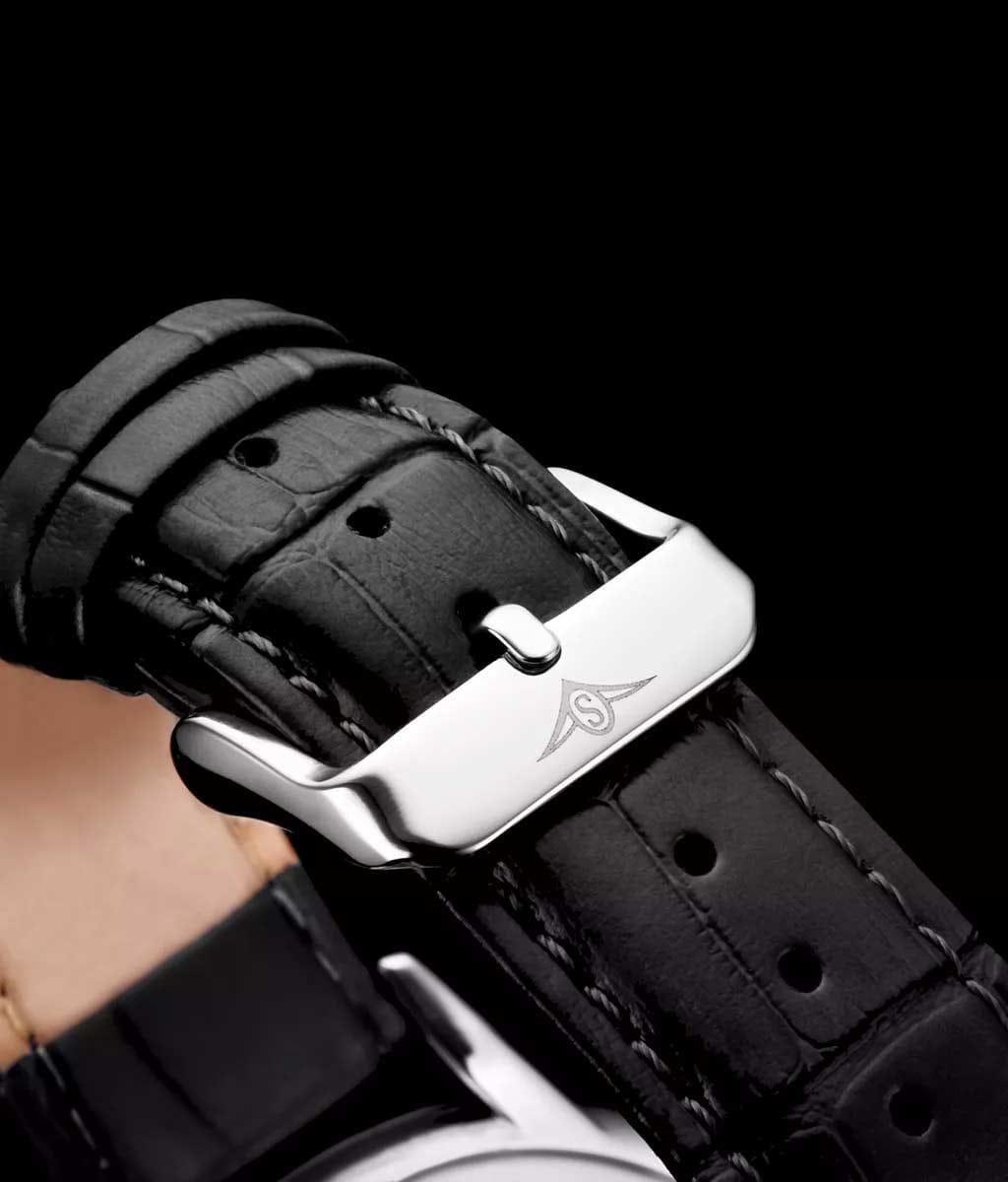 Stuhrling Stuhrling Rasa 3997.2,  сша мужские часы на браслете кожаный боковой вид