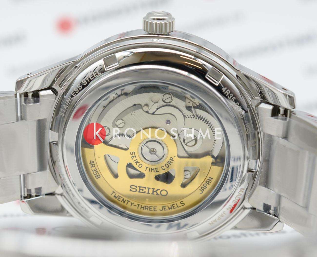 Оригинальные часы Seiko Seiko Presage SRPG05J1 механические калибр механизма 4r35 общий вид