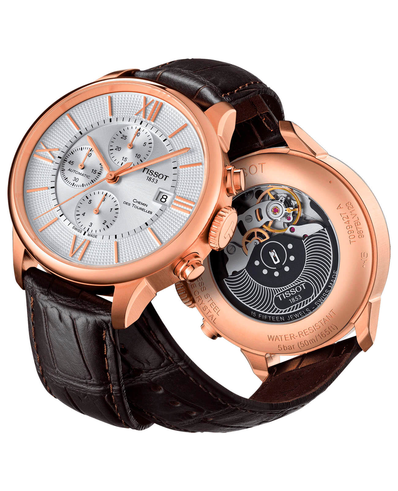 Оригинальные часы Tissot Tissot Chemin des Tourelles Chronograph T099.427.36.038.00 механические калибр механизма c01.211 общий вид