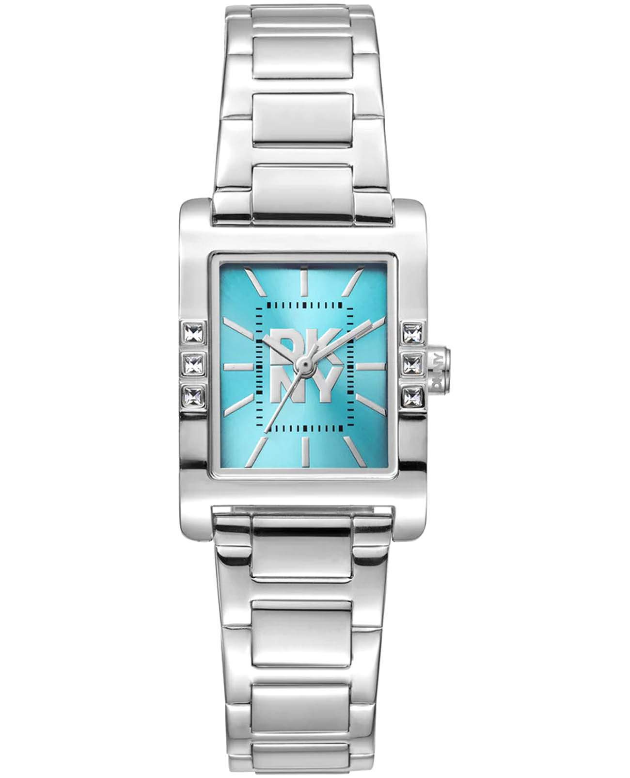DKNY DKNY Westside Glitz DK1L008M0055  DK1L008M0055 кварцевые женские часы голубой циферблат, браслет нержавеющая сталь — вид спереди