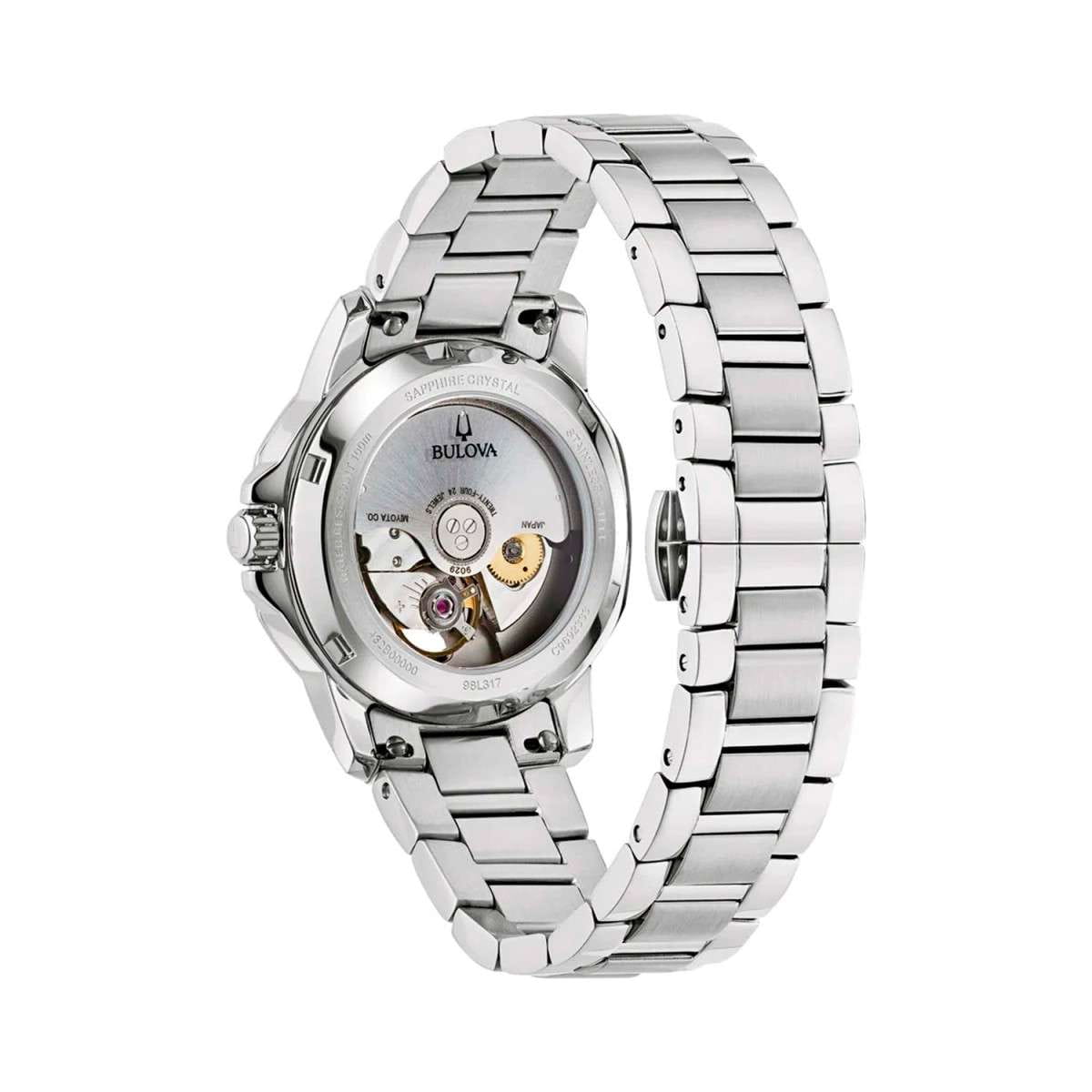 Bulova Bulova Marine Star Ladies 96L326,  сша женские часы на браслете нержавеющая сталь боковой вид