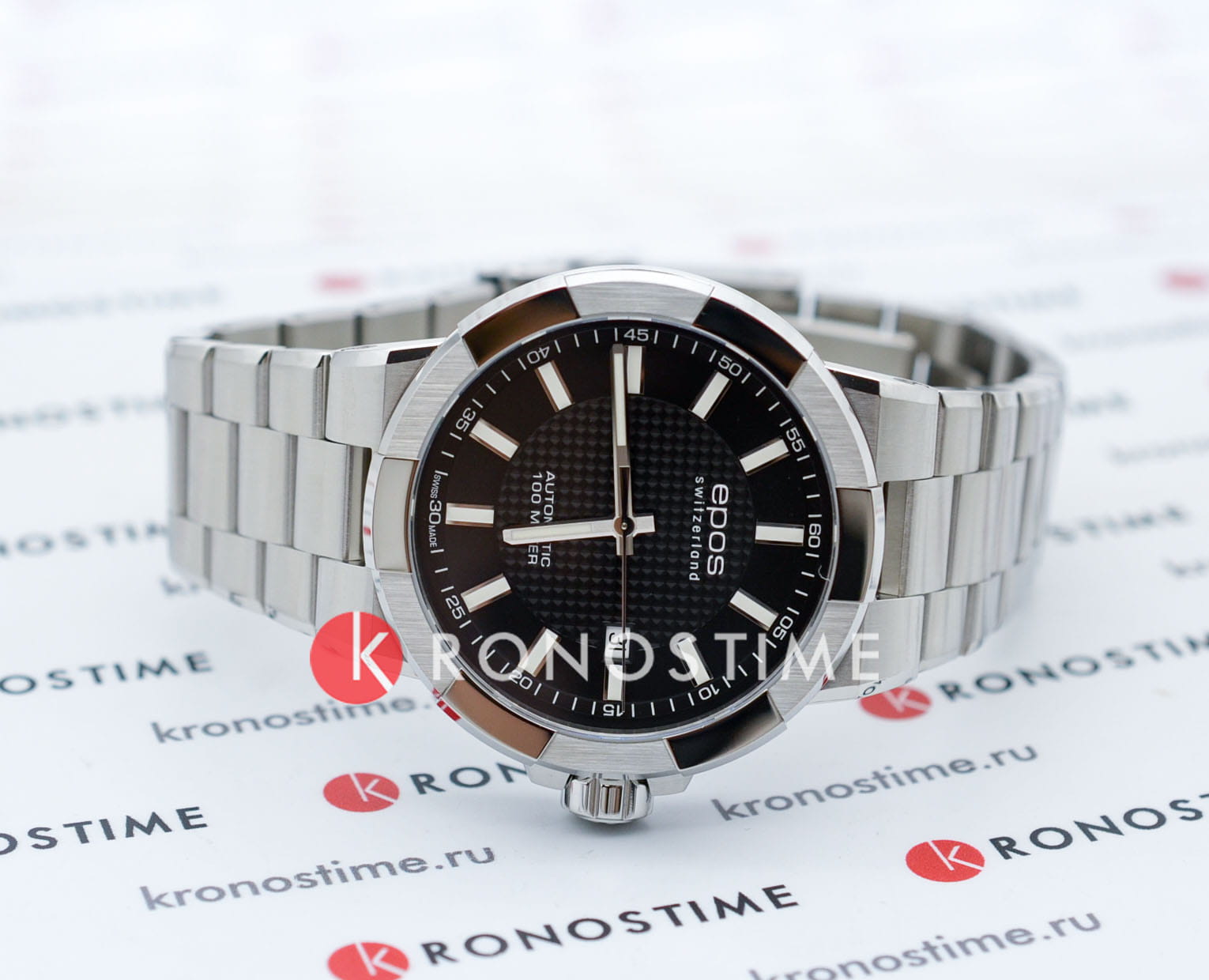 Epos Epos Emotion 3443.132.20.15.30 механические мужские часы часы крупный план черный циферблата