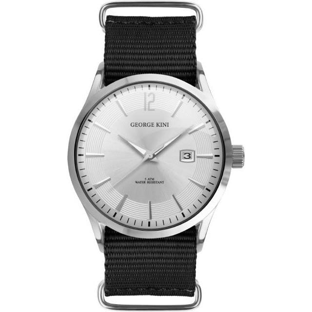 George Kini George Kini GK.11.S.1S.3.2.0,  италия мужские часы на браслете кожа + текстиль боковой вид