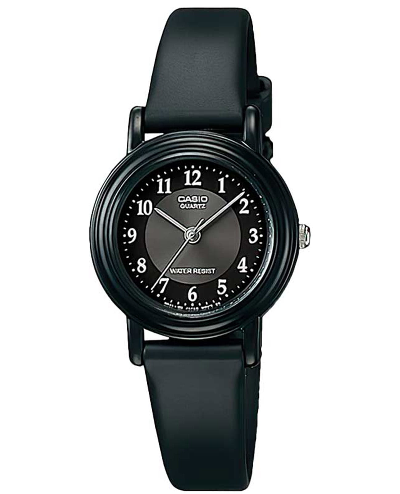 Casio Casio Collection LQ-139AMV-1B3L  LQ-139AMV-1B3L кварцевые женские часы черный циферблат, браслет пластик — вид спереди