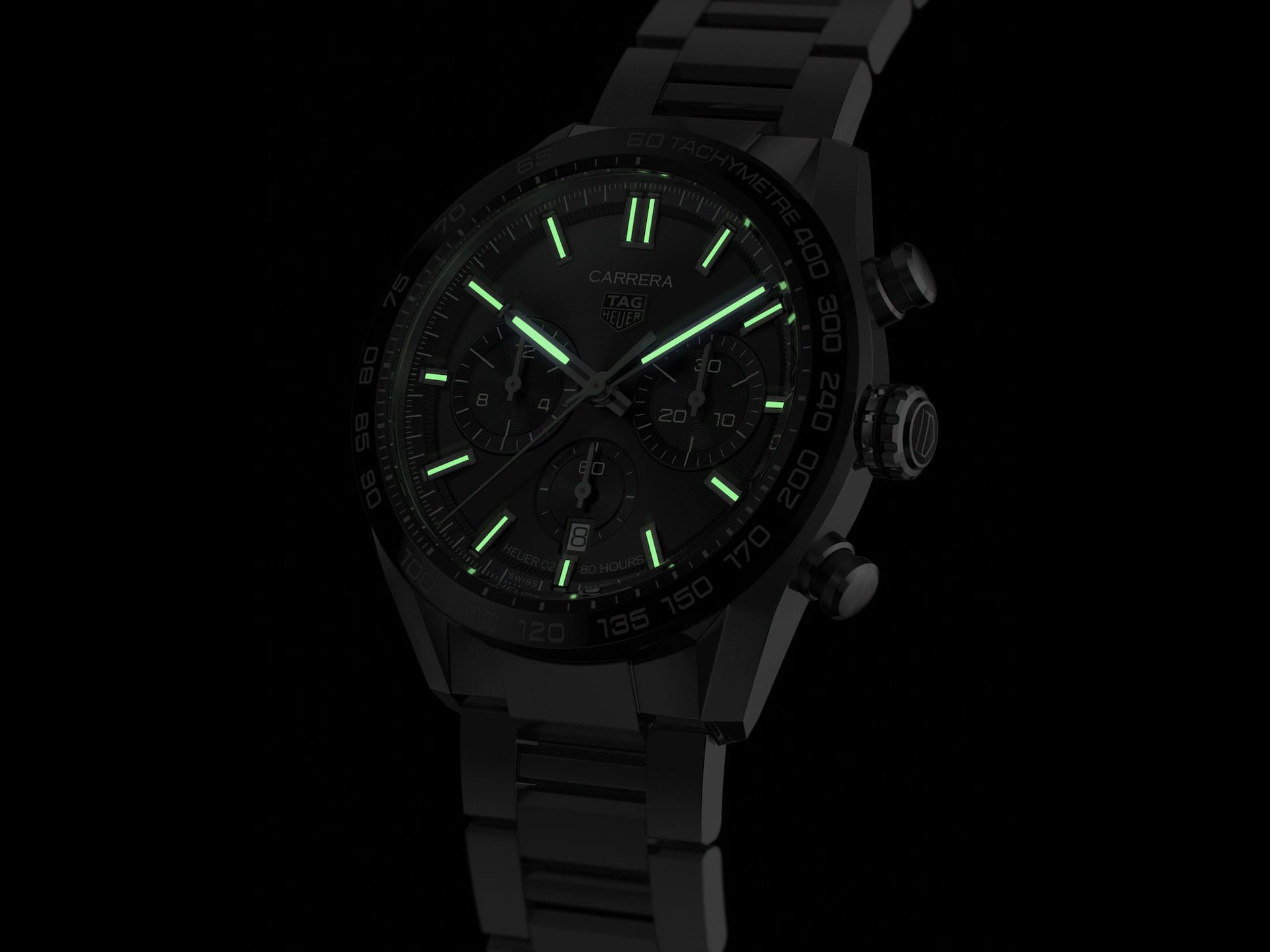 TAG Heuer TAG Heuer Carrera CBN2A1B.BA0643 механические мужские часы часы крупный план черный циферблата