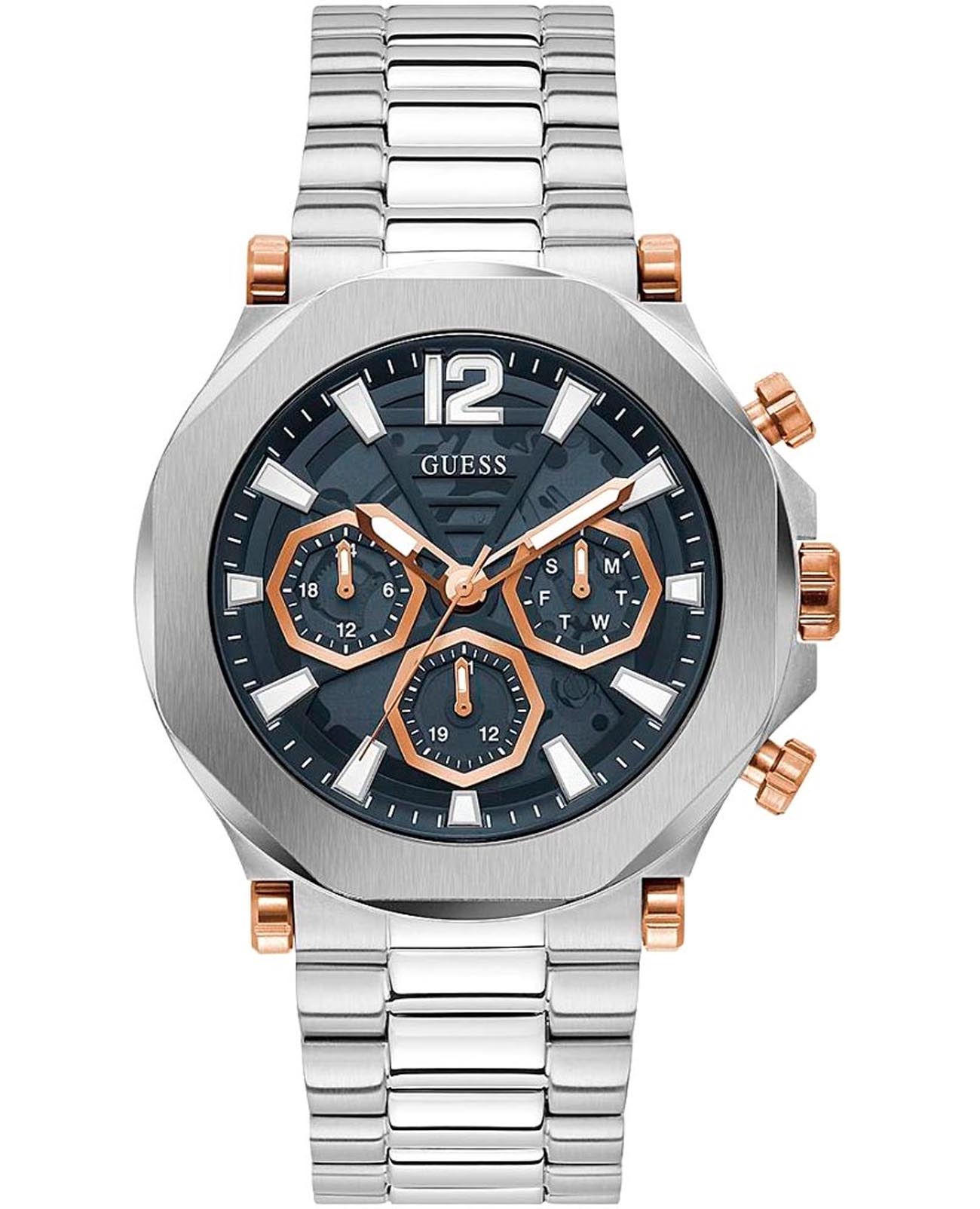 Guess Guess Dress Steel GW0539G1  GW0539G1 кварцевые мужские часы серый циферблат, браслет нержавеющая сталь — вид спереди