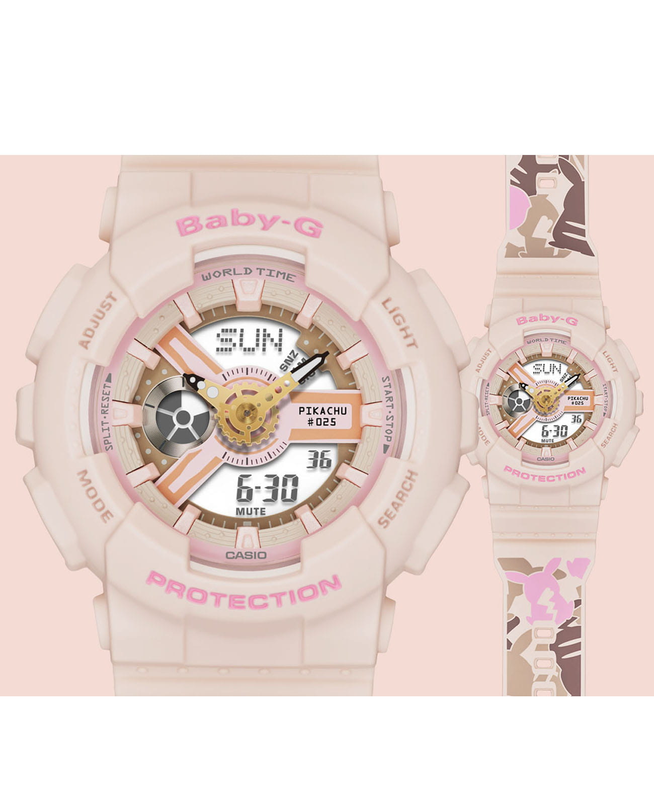 Casio Casio Baby-G BA-110PKC-4A , наручные женские часы фото под углом
