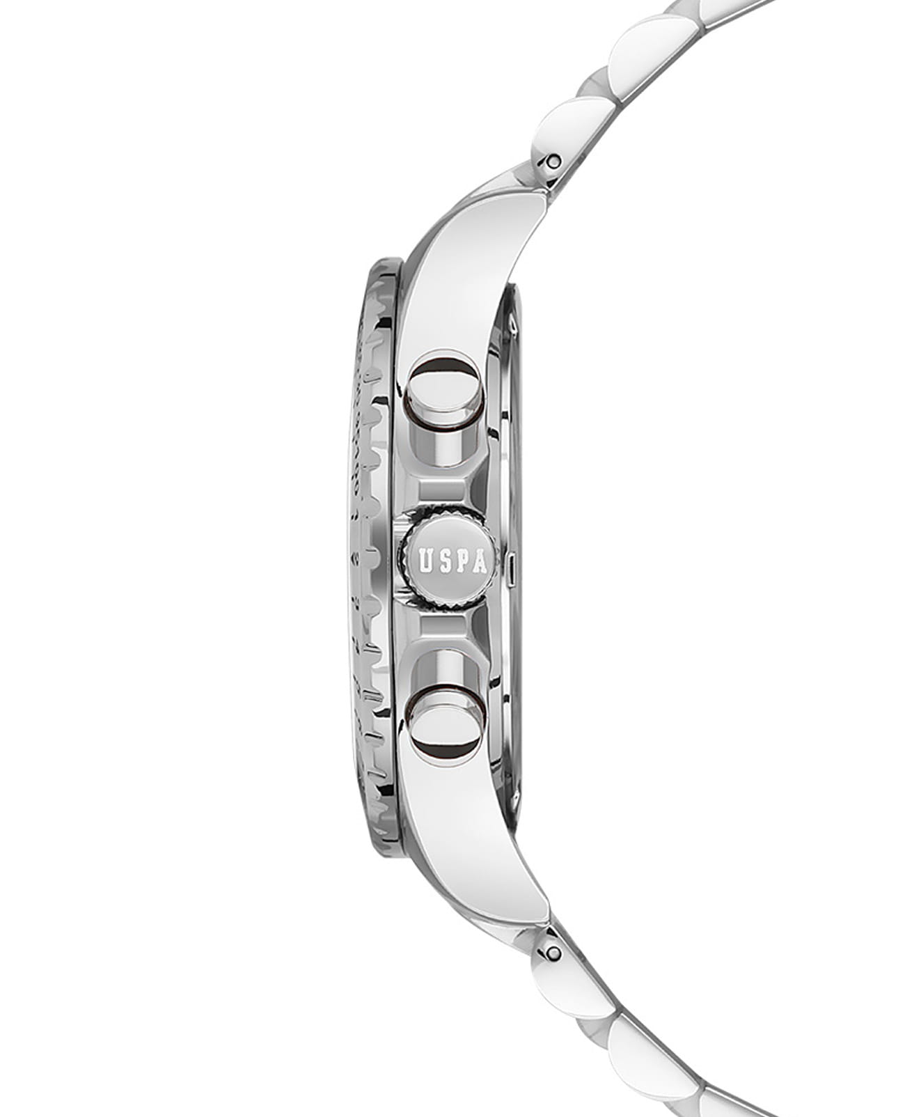 U.S. Polo Assn. U.S. Polo Assn Crossing USPA1052-01,  сша мужские часы на браслете нержавеющая сталь боковой вид
