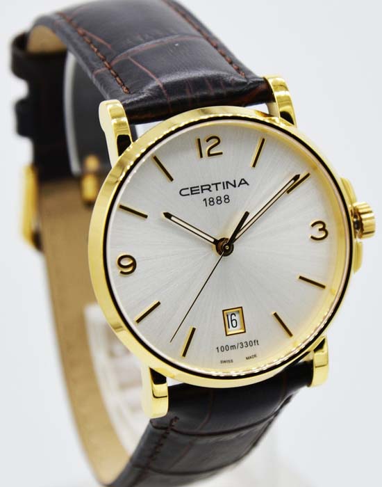 Certina Certina DS Caimano C017.410.36.037.00 мужские часы белый циферблат на запястье