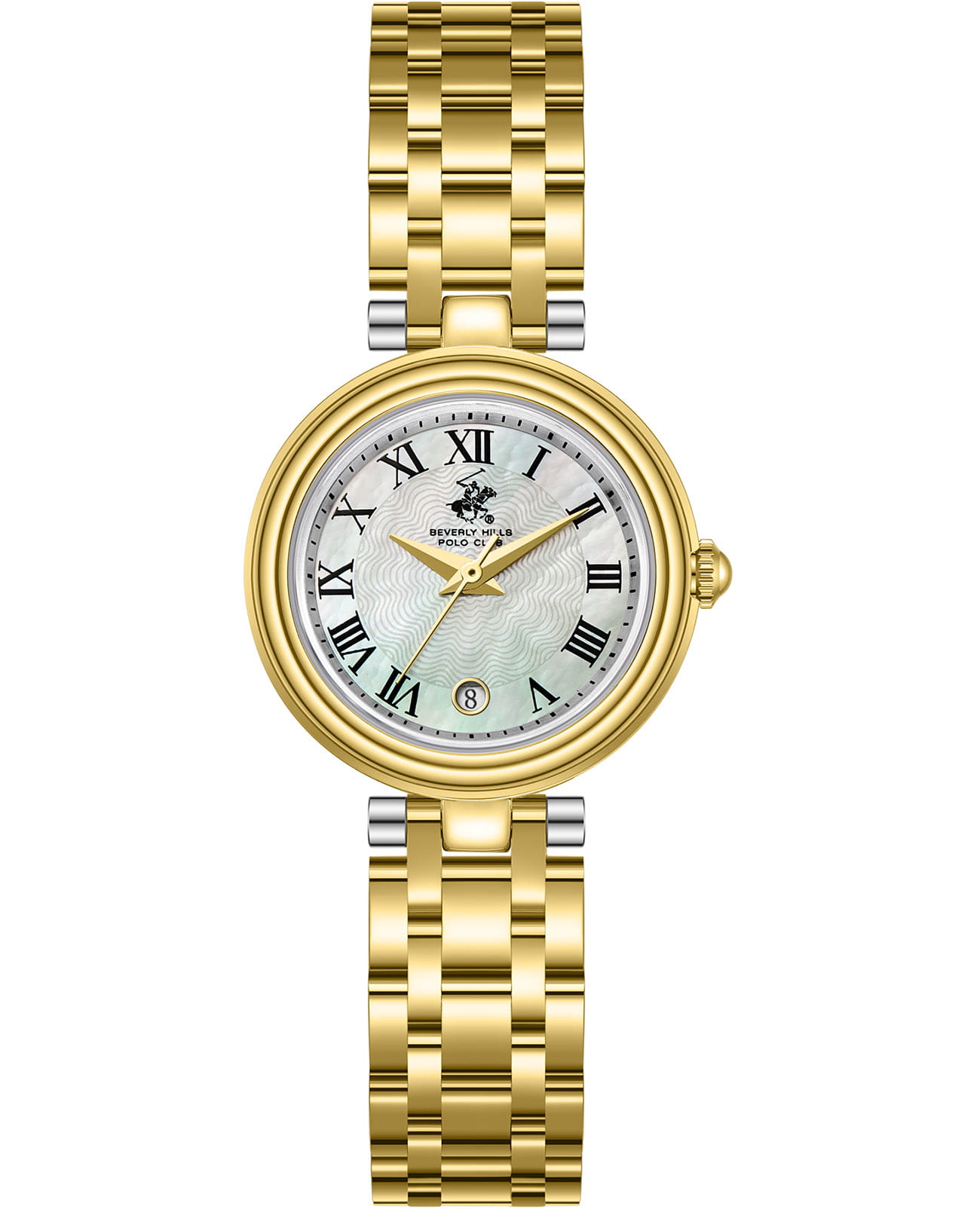 Beverly Hills Polo Club Beverly Hills Polo Club BP3838X.120  BP3838X.120 кварцевые женские часы зеленый циферблат, браслет нержавеющая сталь с ip-покрытием — вид спереди