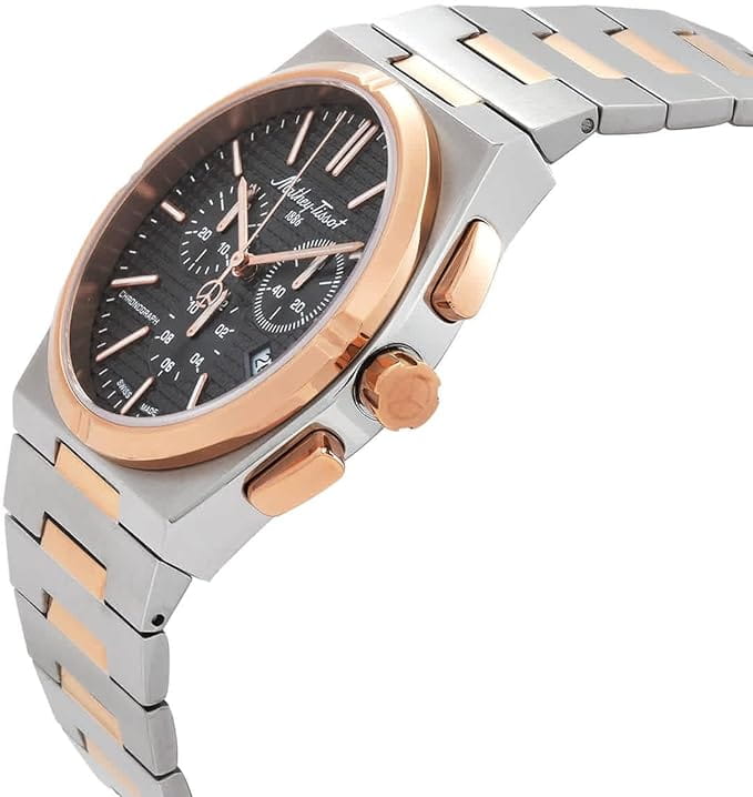 Mathey-Tissot Mathey-Tissot Zoltan H117CHRS,  швейцария мужские часы на браслете нержавеющая сталь с pvd-покрытием боковой вид