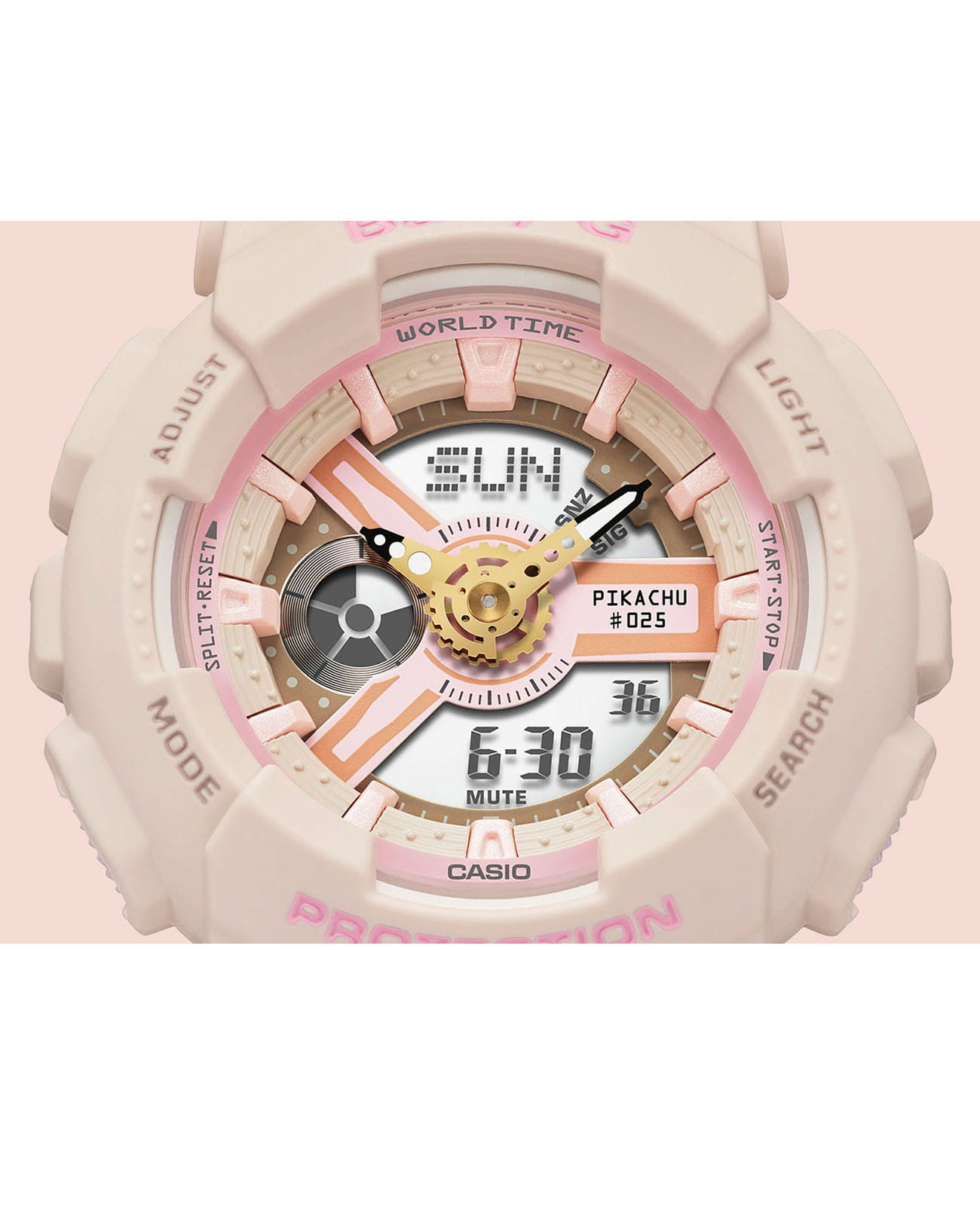 Casio Casio Baby-G BA-110PKC-4A, baby-g япония женские часы на браслете пластик боковой вид