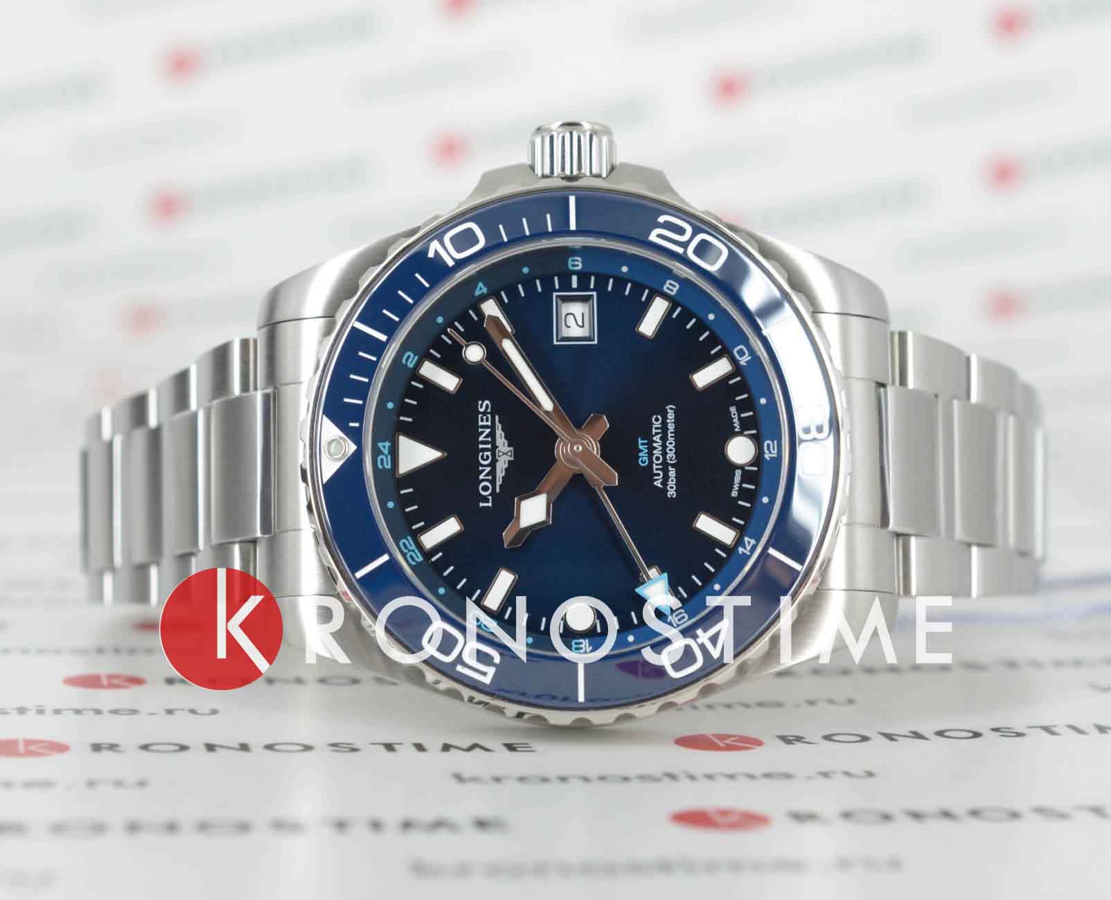 Longines Longines HydroConquest L3.790.4.96.6 , наручные мужские часы фото под углом