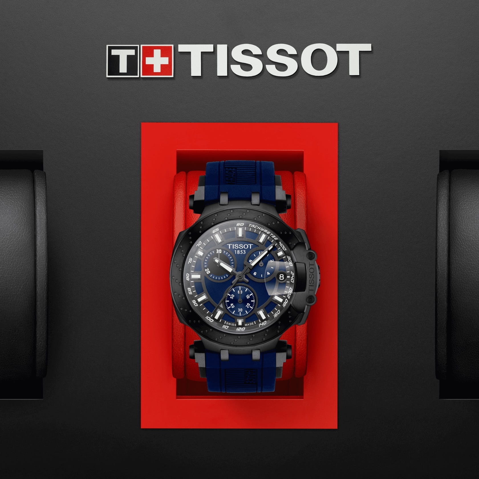Tissot Tissot T-Race Chronograph T115.417.37.041.00, t-sport швейцария мужские часы на браслете силикон боковой вид