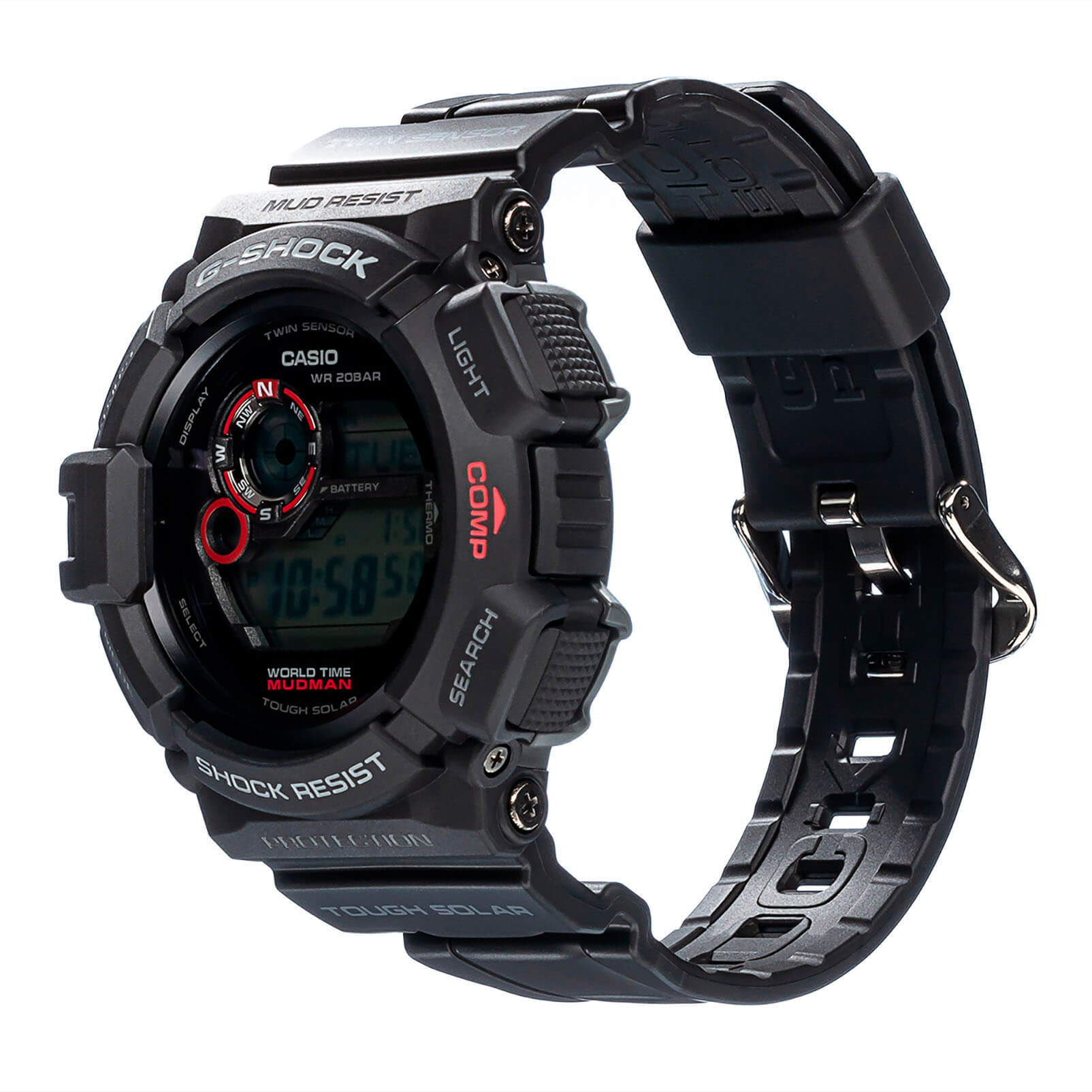 Casio Casio G-Shock G-9300-1 Mudman, наручные мужские часы фото под углом