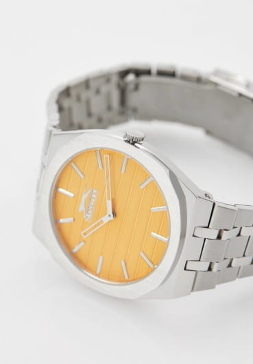 Slazenger Slazenger SL.09.2310.1.02 мужские часы желтый циферблат на запястье